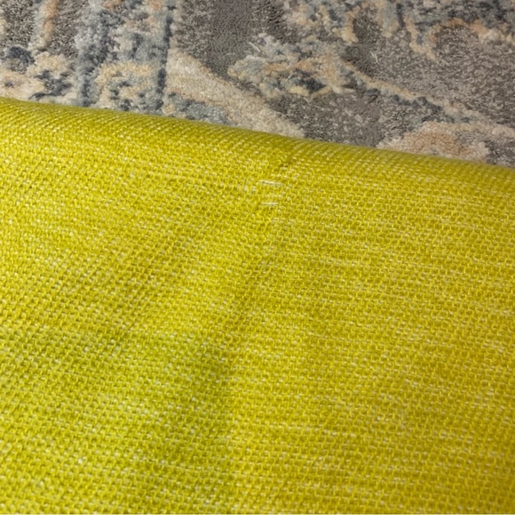 Bright West Elm Yellow Lime Fringe Throw - Picture 2 of 3